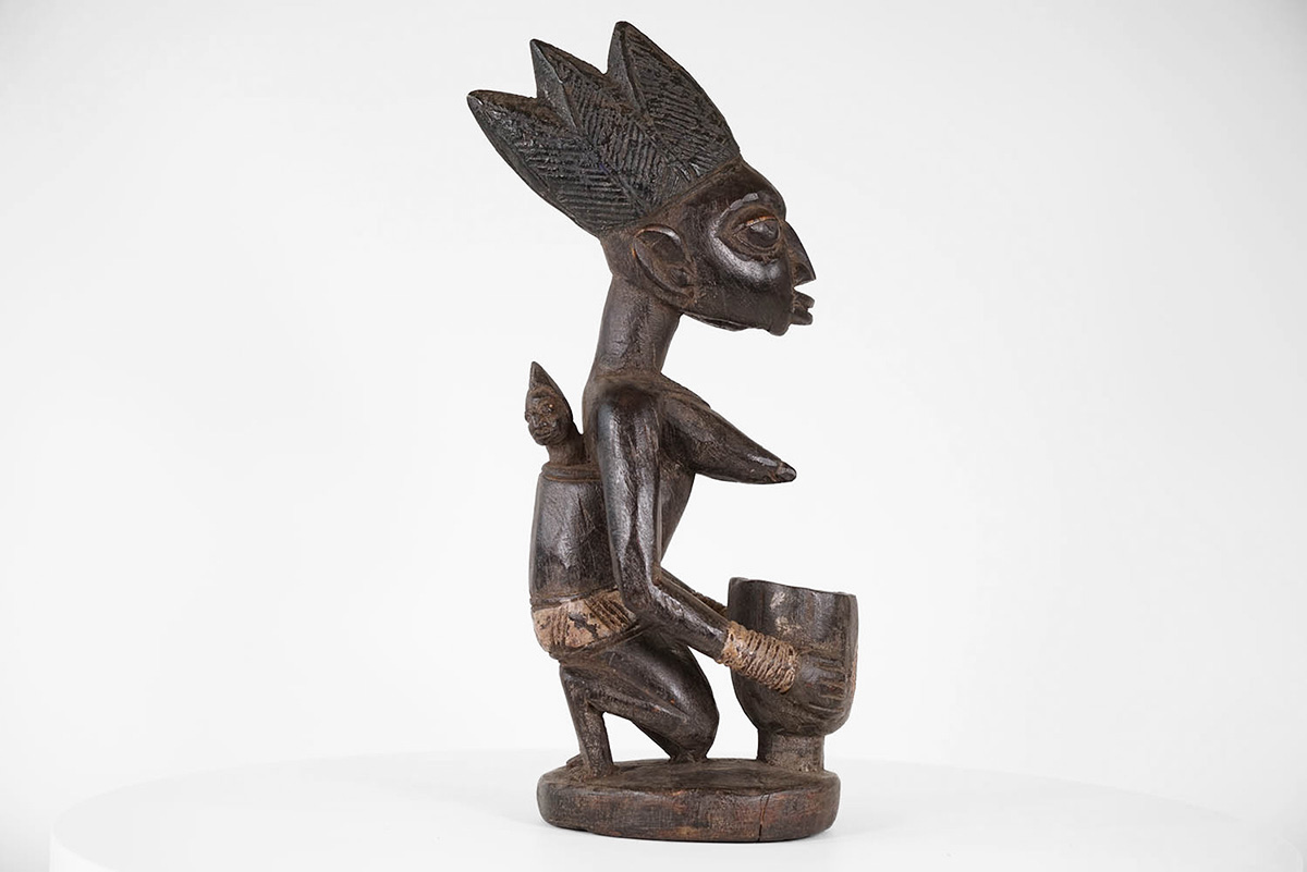 Yoruba Mother & Child Figure - Nigeria