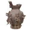 Detailed Benin Bronze Container - Nigeria