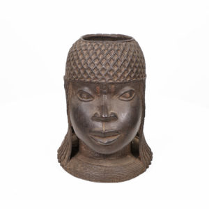 Benin Bronze Warrior Head - Nigeria