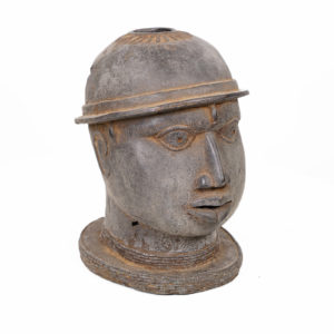 Bronze Benin Soldier Head - Nigeria