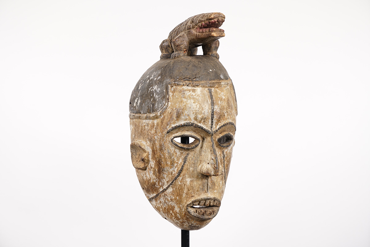 Idoma Mask with Reptile on Top - Nigeria