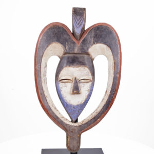 Heart-Shaped Kwele Mask - Gabon