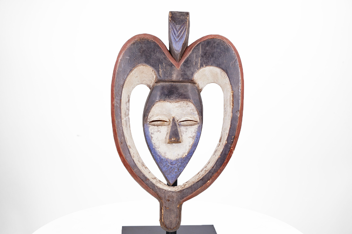Heart-Shaped Kwele Mask - Gabon