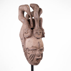 Igbo or Idoma Mask w/ Snakes - Nigeria
