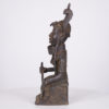 Benin Bronze Seated Oba Statue 14.25" - Nigeria | African Art