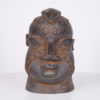 Benin Bronze Head with Reptile 8.5" - Nigeria | Discover African Art