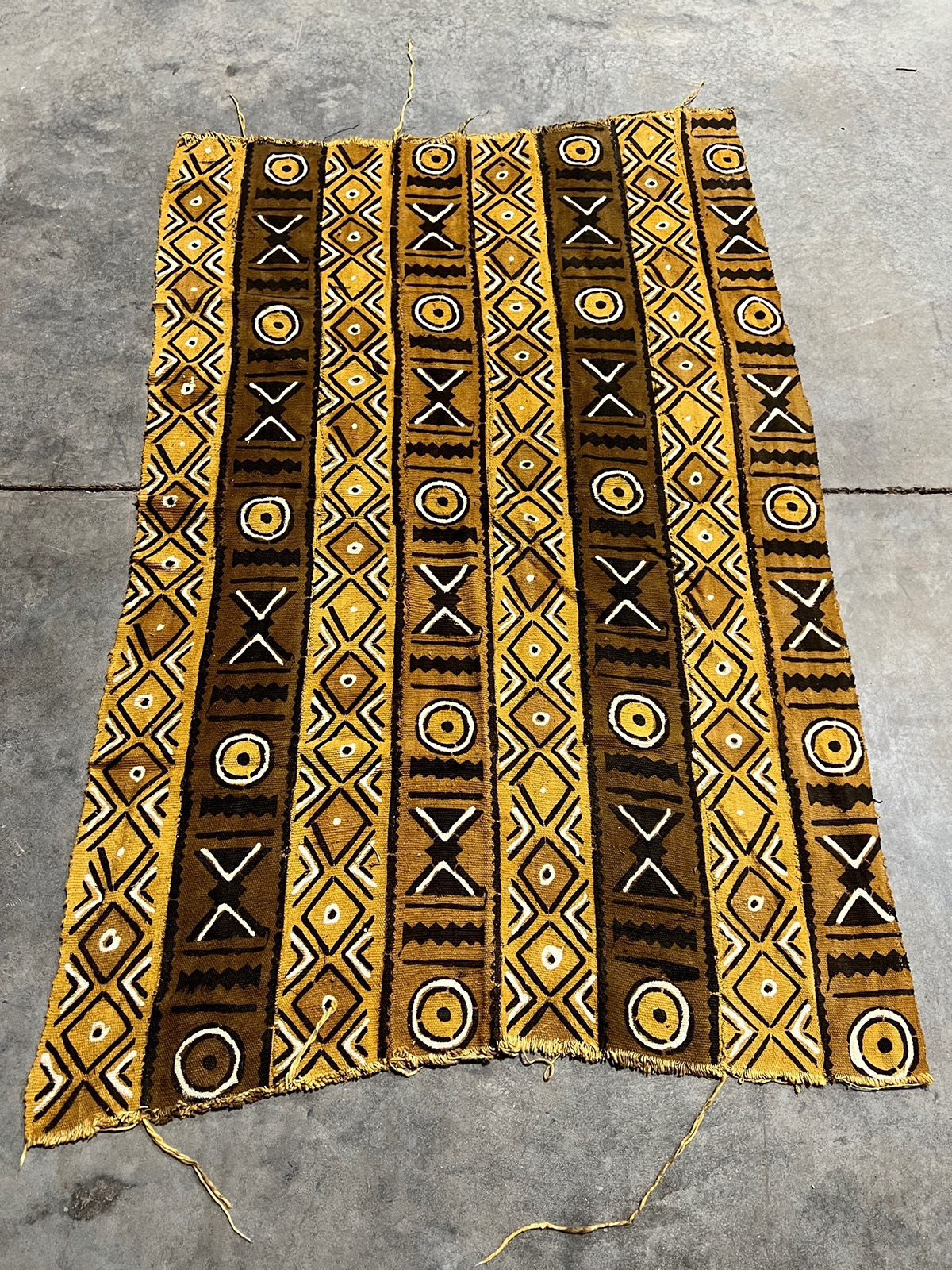 Bamana Bogolanfini Mud Cloth 63" x 39.5" - Mali - African Art