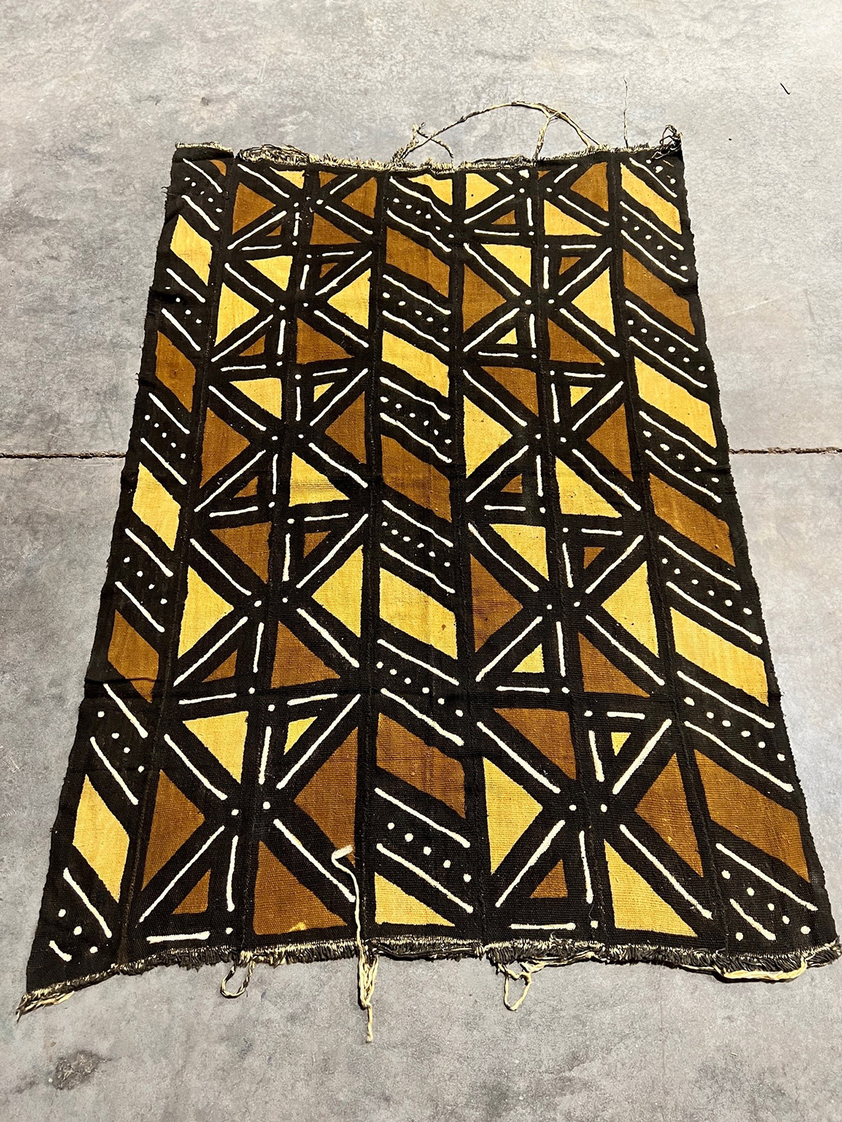 Bamana Bogolanfini Mud Cloth 62" x 41.5" - Mali - African Art