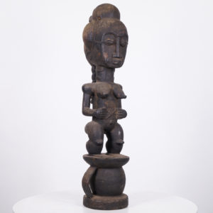 Standing Baule Female Statue 25" - Ivory Coast | African Art