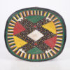 Small Colorful Nupe African Stool 12" Wide - Nigeria