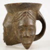 Interesting 3-Faced Nigerian Bowl 8.5" tall - African Art