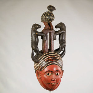 Tiv Festival Mask with Animals 23" - Nigeria - African Art