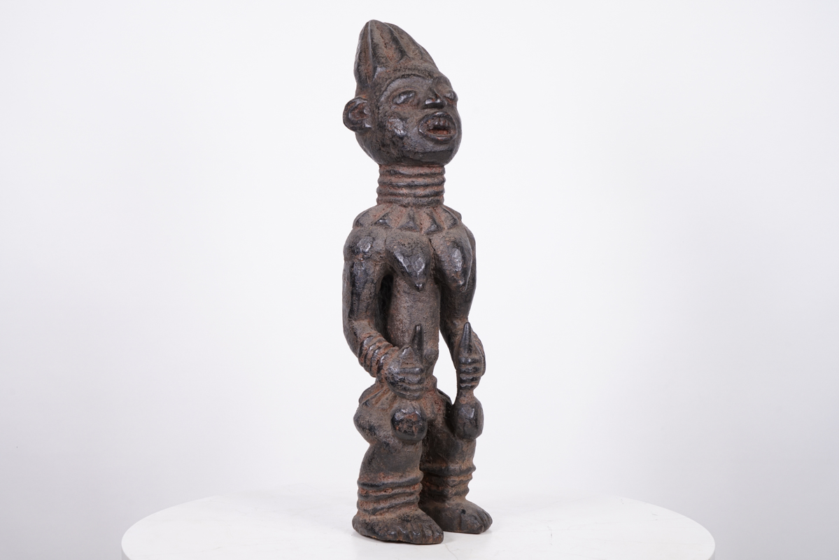 Standing Female Yombe Statue 20.5"- DRC - African Art