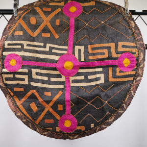 Gorgeous Circular Kuba Cloth 42" x 42" - DRC - African Art