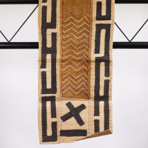 Attractive Kuba Cloth Textile Runner 33.5" x 15.5" - DRC - African Art