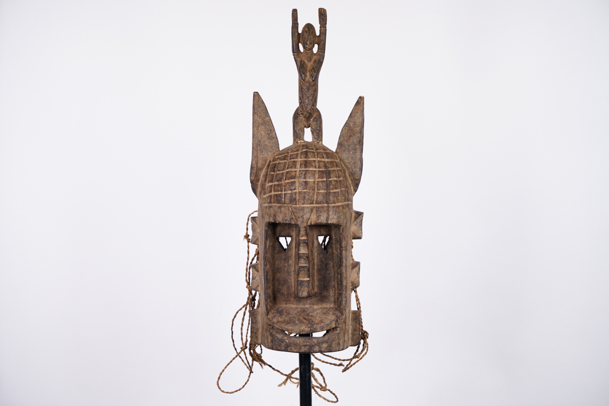 Dogon Face Mask with Female Figure 22.5" - Mali - African Art