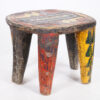 Small Colorful Nupe African Stool 12.25" Wide - Nigeria