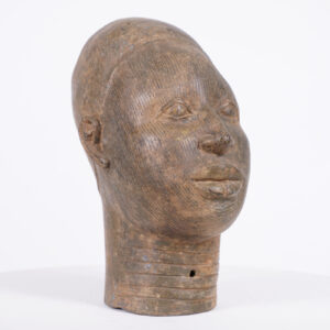 Yoruba Bronze Ife Head 12" - Nigeria - African Art