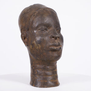 Attractive Yoruba Bronze Ife Head 12.75" - Nigeria - African Art