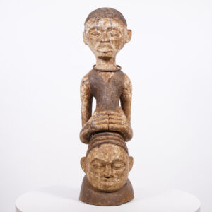 Yombe Statue with Two Faces 24.5"- DR Congo - African Art