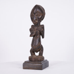 Luba Female Figure on Custom Base 11" - DR Congo - African Art