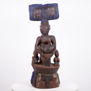 Yoruba Maternity Figure with Three Infants 29.5" - Nigeria - African Art