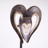 Heart Shaped Kwele Mask 12.5" - Gabon - African Art