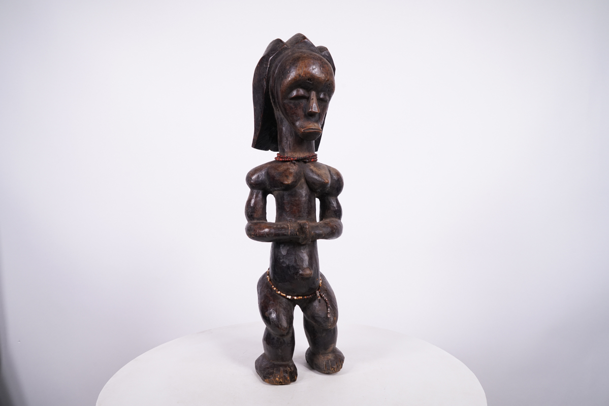 Fang Figure with Beads 22"- Gabon - African Tribal Art