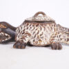 Nigerian Crocodile Container with Lid 22.25" Long - African Art