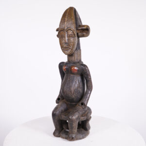 Seated Kota Metal-Plated Statue 21.75" - Gabon - African Tribal Art