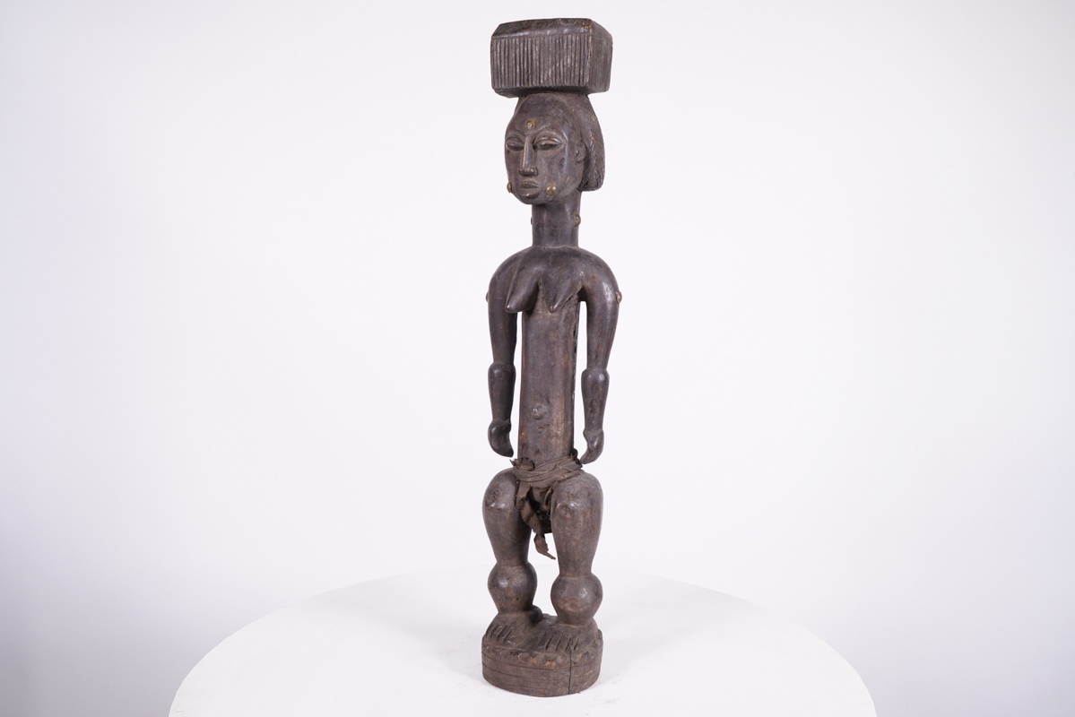 Standing Attie Female Statue 22" - Ivory Coast - African Art