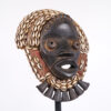 Cowrie Shell Decorated Dan Mask 13" - Ivory Coast - African Tribal Art