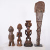 Mixed African Tribal Statue 4 Piece Lot 11"-23.5" Tall