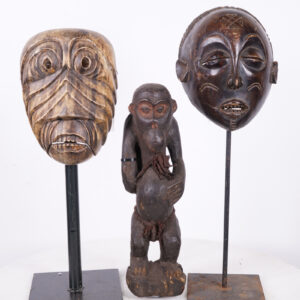3 Piece Mixed African Tribal Art Lot 8.5"-14"