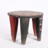 Colorful Nupe African Stool 12.5" Wide - Nigeria - Tribal Art
