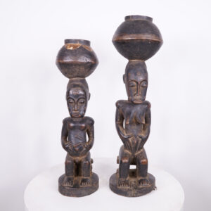 Baule Figure Pair 21.75" & 25" - Ivory Coast - African Art