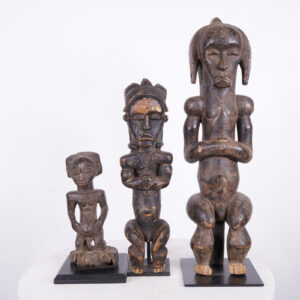 Luba, Baule & Fang Statue Lot 12"-23.5"- African Tribal Art