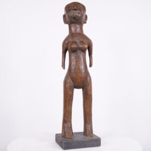 Makonde Female Statue on Base 25.25" - Tanzania - African Art