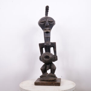 Songye Power Figure on Base 33.75" - DR Congo - African Tribal Art