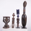 Various African Tribal Art Statues 4 Piece Lot 10.5"-25.5"