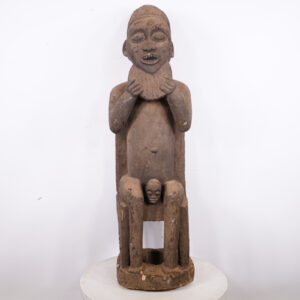 Bangwa Seated Statue 44.75" - Cameroon - African Tribal Art