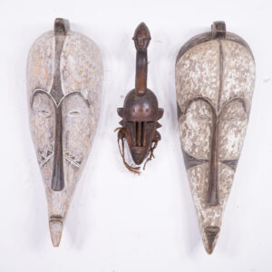 2 Fang Ngil and 1 Senufo Mask 3 Piece Lot 15.75"-24.25" - African Tribal Art