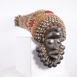 Elongated and Heavily Decorated Dan Mask 32" Long - Ivory Coast