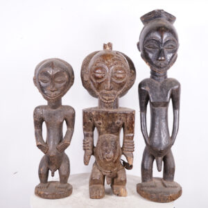 Luba/Hemba 3 Figure Lot 23"-30.5" - DR Congo - African Tribal Art