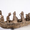 Benin Bronze Boat with Oba and Entourage 44.5" Long - Nigeria - African Art