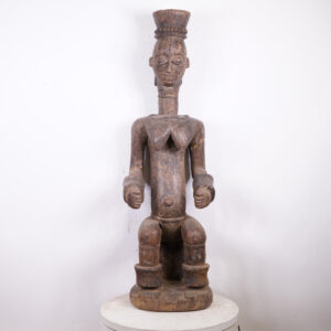 Large Female Urhobo Statue 50.75" - Nigeria - African Tribal Art