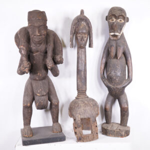 Bamun, Mumuye & Baule 3 Piece Lot 36.25"-38.75" - African Art