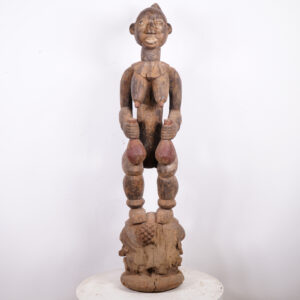 Cameroon Female Figure on Janus Head 45.75" - African Tribal Art