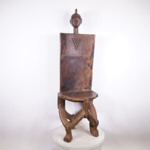 Nyamwezi Figural Chair on Base 56" - Tanzania - African Tribal Art