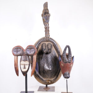 Various African Tribal Art Mask 3 Piece Lot 12.5"- 39.25" Tall